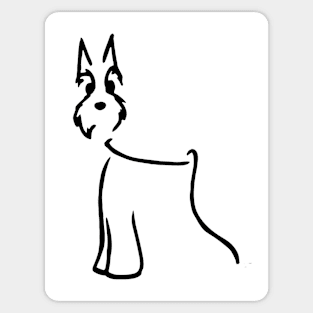 Cute Schnauzer line art Sticker